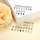 24 Pairs Stainless Womens CZ Stud Earrings Set Brilliant Cut Round Cubic Zirconia Birthstone Faux Pearl Ball Stud Piercings 5MM